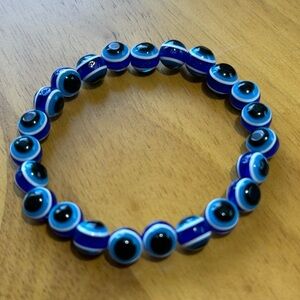 Evil eye 6.5” stretch bracelet